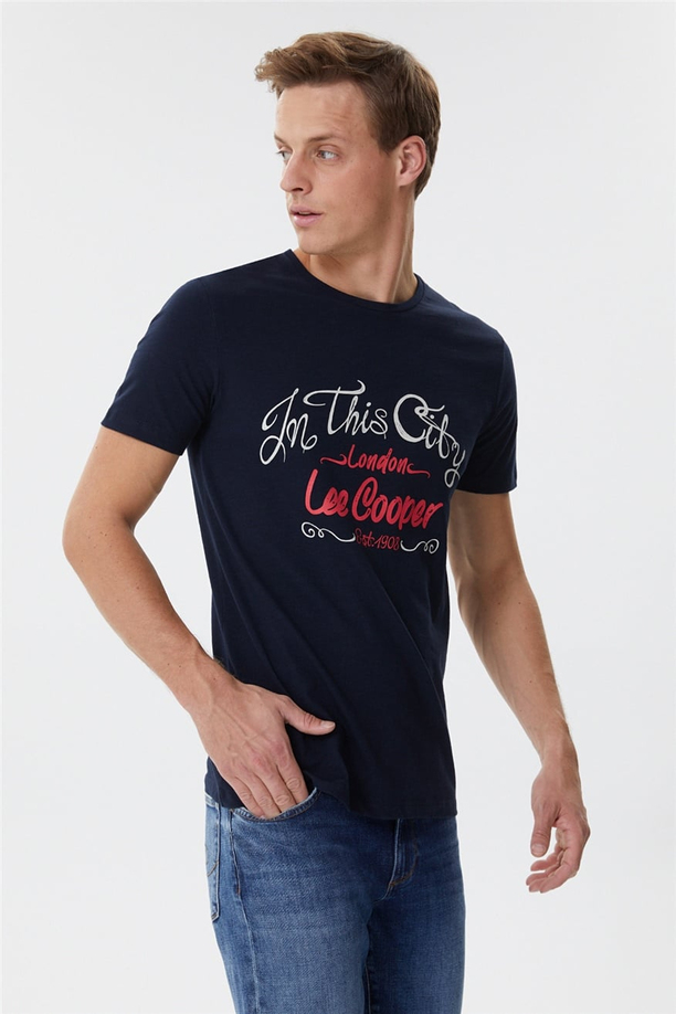 Fox Erkek O Yaka T-Shirt Lacivert
