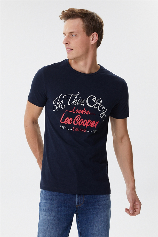 Fox Erkek O Yaka T-Shirt Lacivert