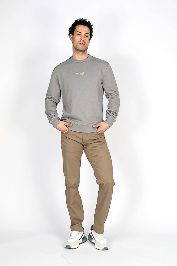 Frose Erkek O Yaka Sweatshirt Gri