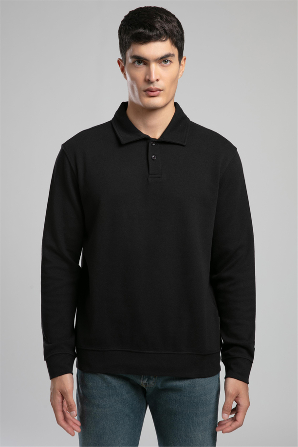 GALE ERKEK POLO YAKA SWEATSHIRT