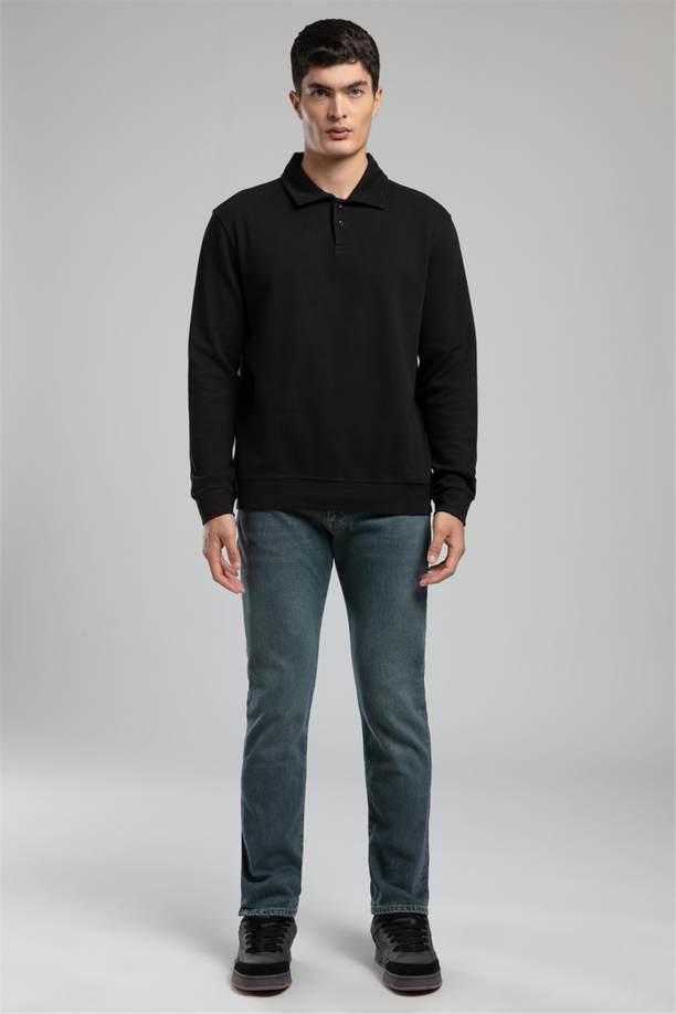 GALE ERKEK POLO YAKA SWEATSHIRT