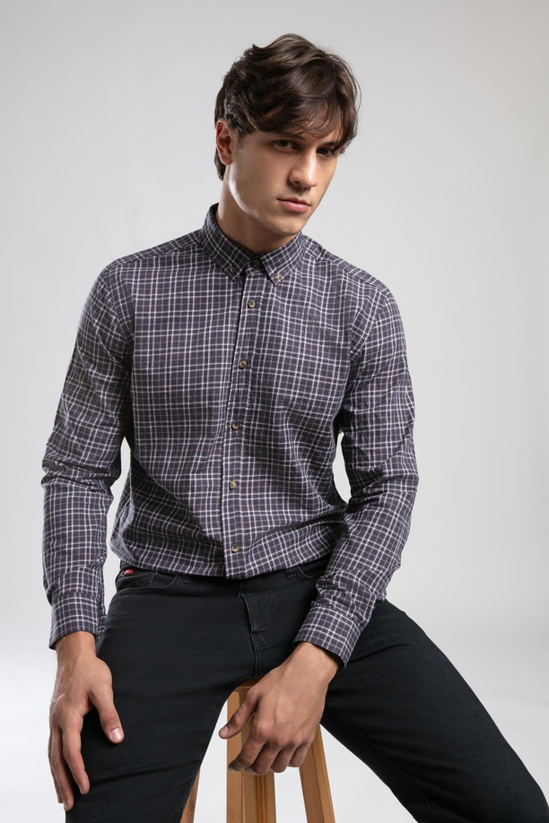 Harry Orta Bel Düz Kesim Düz Paça Gri Erkek Jean Pantolon