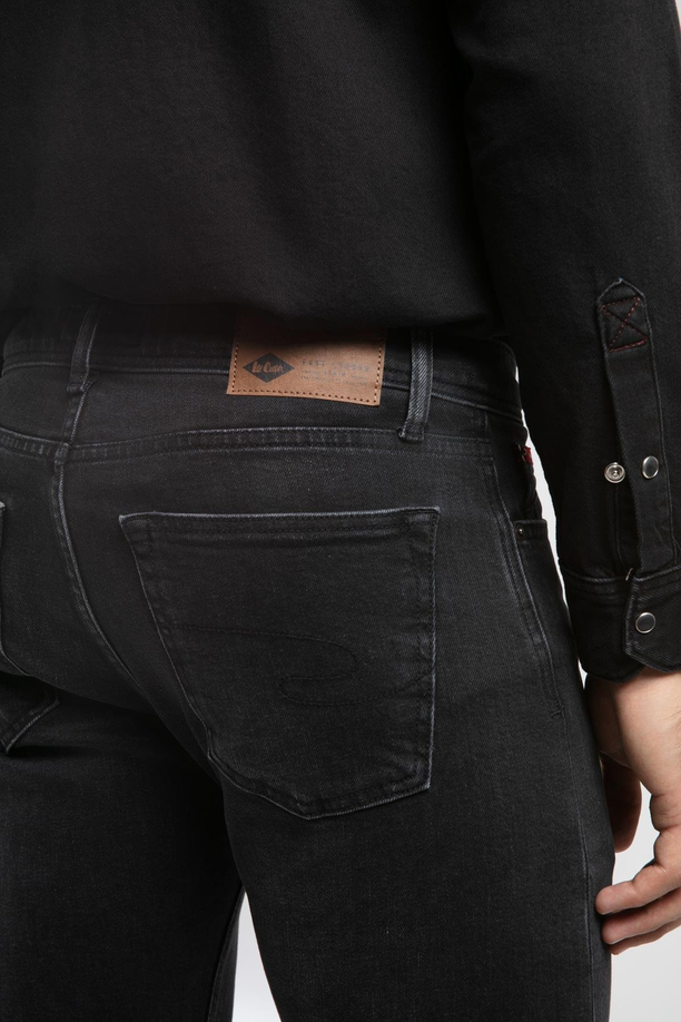 Harry Orta Bel Düz Kesim Düz Paça Siyah Erkek Jean Pantolon