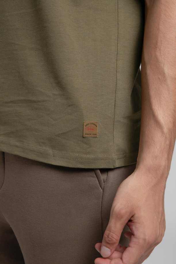 Hevass Erkek O Yaka Kısa Kol T-Shirt Haki