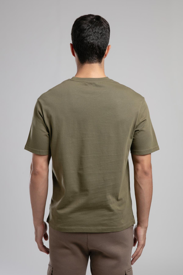 Hevass Erkek O Yaka Kısa Kol T-Shirt Haki