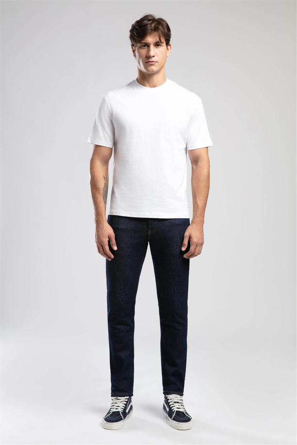 Hevass Erkek O Yaka T-Shirt Beyaz