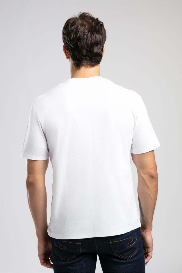Hevass Erkek O Yaka T-Shirt Beyaz