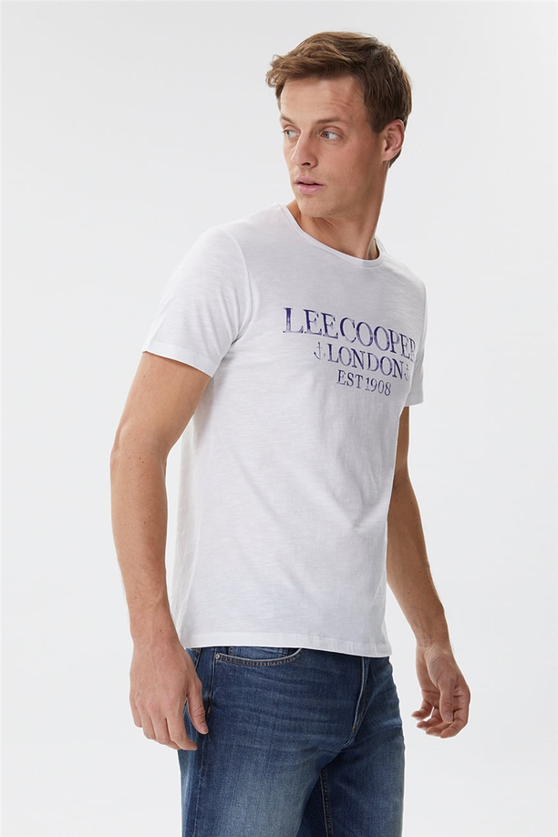 Holmes Erkek O Yaka T-Shirt Beyaz