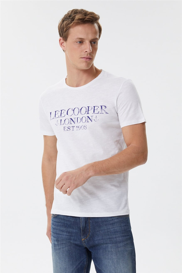 Holmes Erkek O Yaka T-Shirt Beyaz