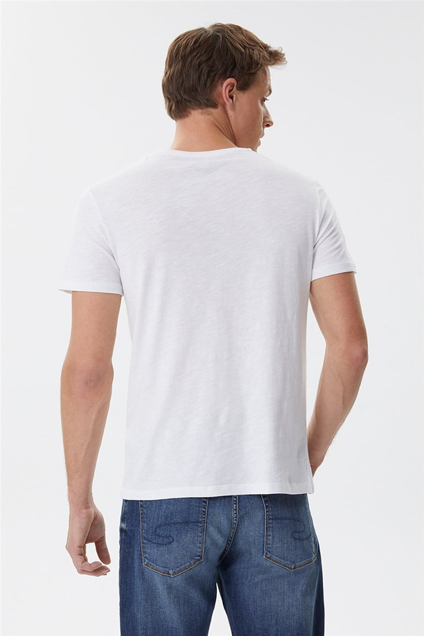 Holmes Erkek O Yaka T-Shirt Beyaz