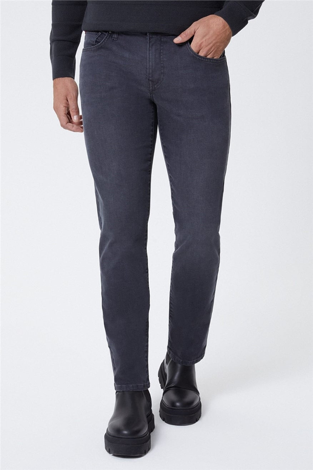 Jagger Erkek Jean Pantolon Gri