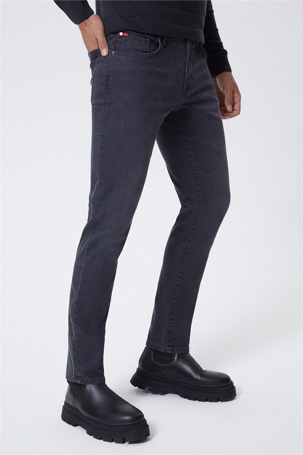 Jagger Erkek Jean Pantolon Gri