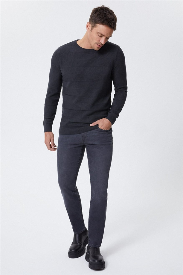 Jagger Erkek Jean Pantolon Gri