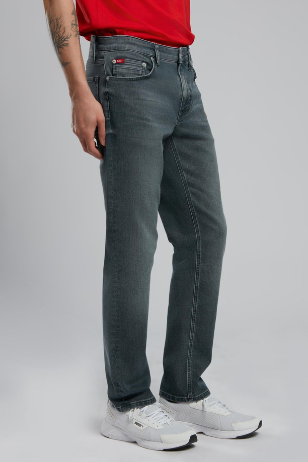 Jagger Erkek Slim Straight Fit Sprang Ig Stone Jean Pantolon