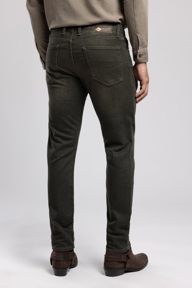 Jagger Normal Bel Dar Kesim Düz Paça Abigail Wild Khaki Erkek Jean Pantolon