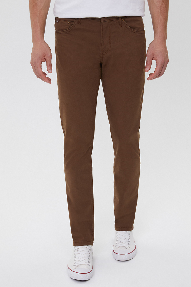 Jagger Normal Bel Dar Kesim Düz Paça Camel Erkek Pantolon