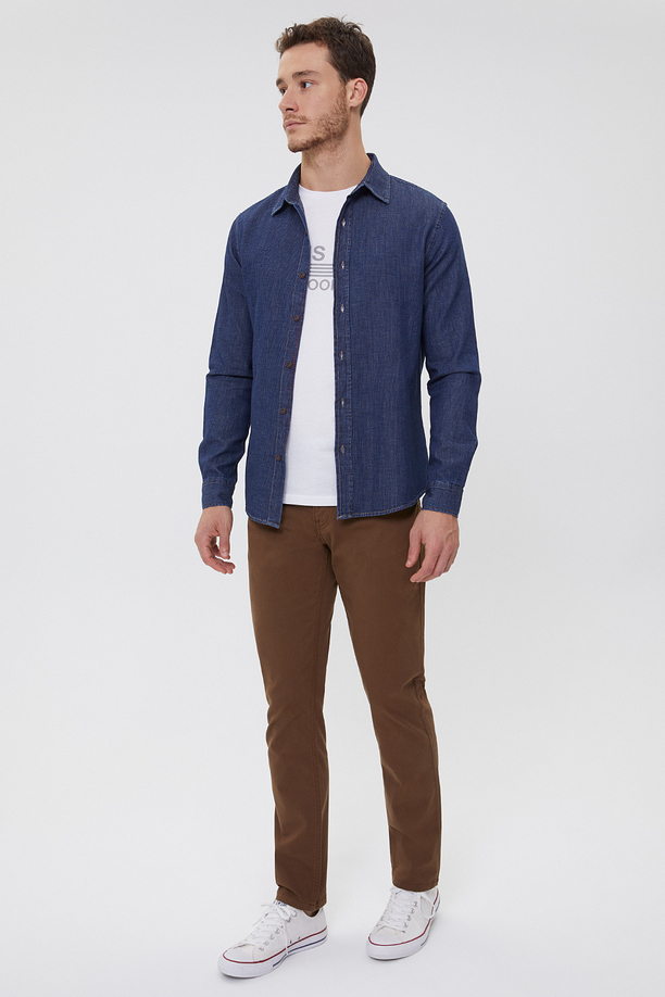 Jagger Normal Bel Dar Kesim Düz Paça Camel Erkek Pantolon