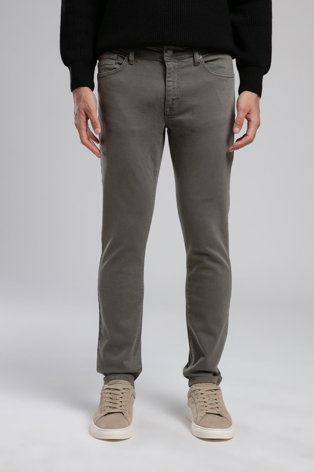 Jagger Normal Bel Dar Kesim Düz Paça Haki Erkek Pantolon