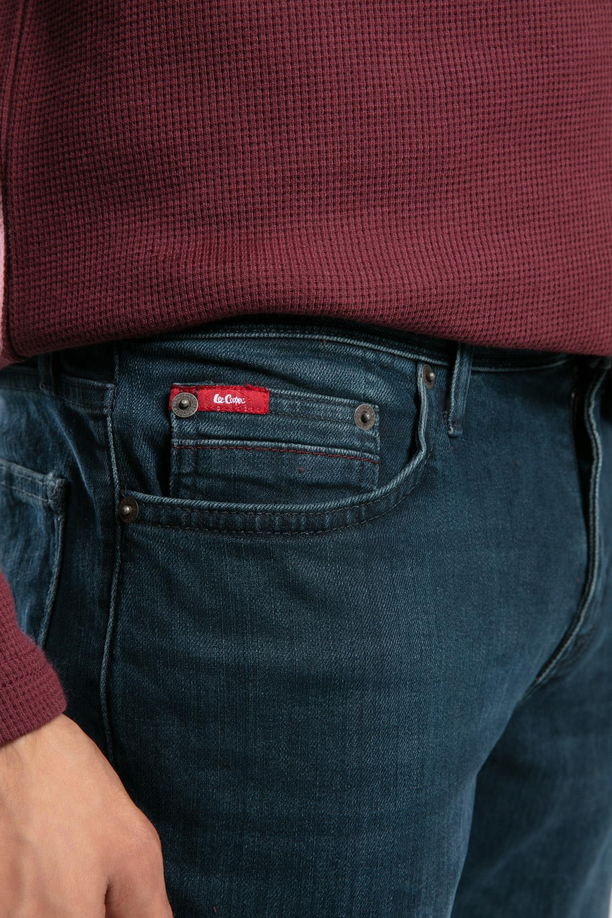 Jagger Normal Bel Dar Kesim Düz Paça Lisa Dark Aqua Green Erkek Jean Pantolon