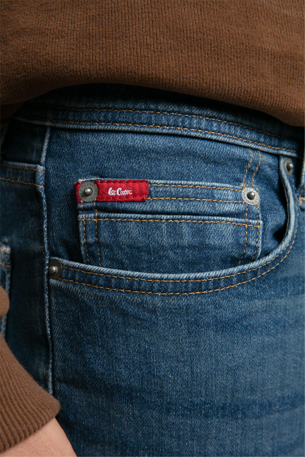 Jagger Normal Bel Dar Kesim Düz Paça Mavi Erkek Jean Pantolon
