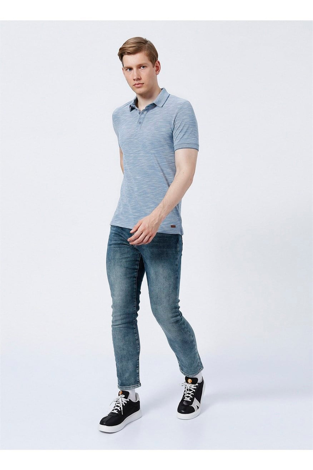 Jake Erkek Polo Yaka T-Shirt Pastel Mavi