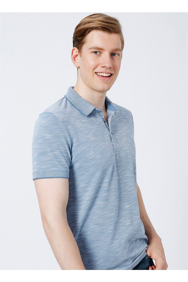Jake Erkek Polo Yaka T-Shirt Pastel Mavi