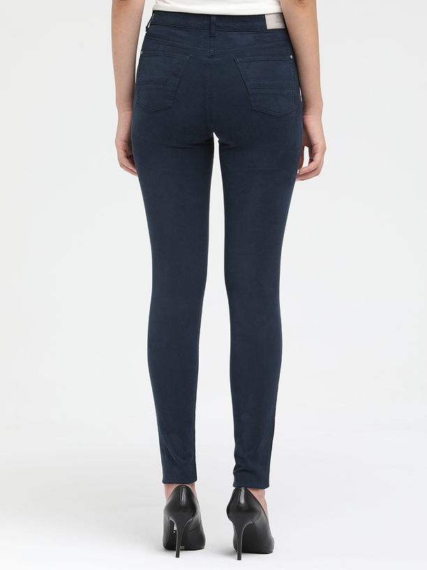 Jamy Yüksek Bel Dar Kesim Çok Dar Paça Lacivert Kadın Pantolon