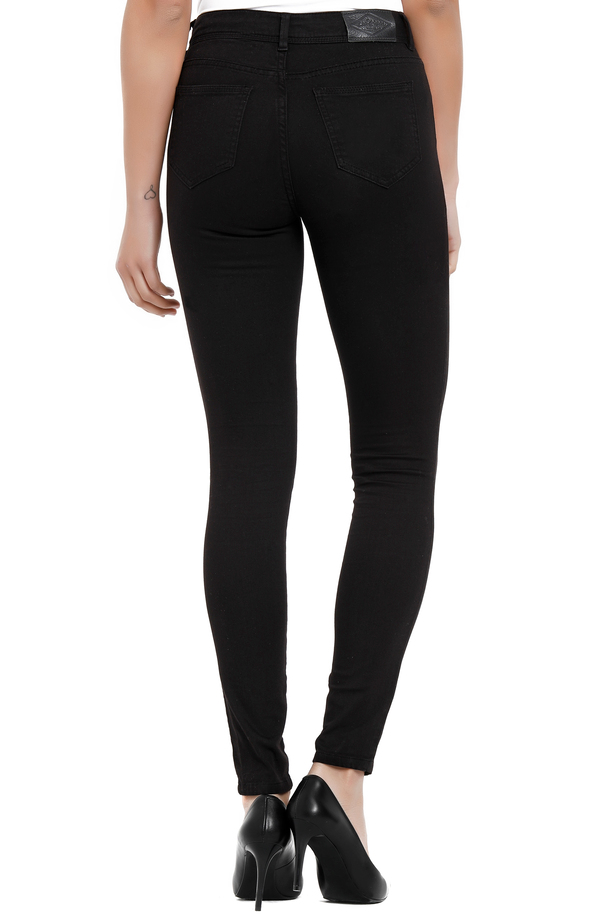 Jamy Yüksek Bel Dar Kesim Çok Dar Paça Siyah Kadın Pantolon