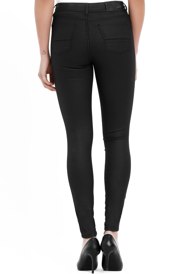 Jamy Yüksek Bel Dar Kesim Çok Dar Paça Siyah Kadın Pantolon