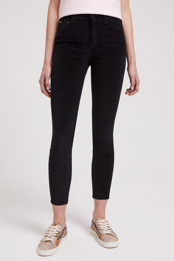 Jamy Yüksek Bel Dar Kesim Çok Dar Paça Lacivert Kadın Pantolon