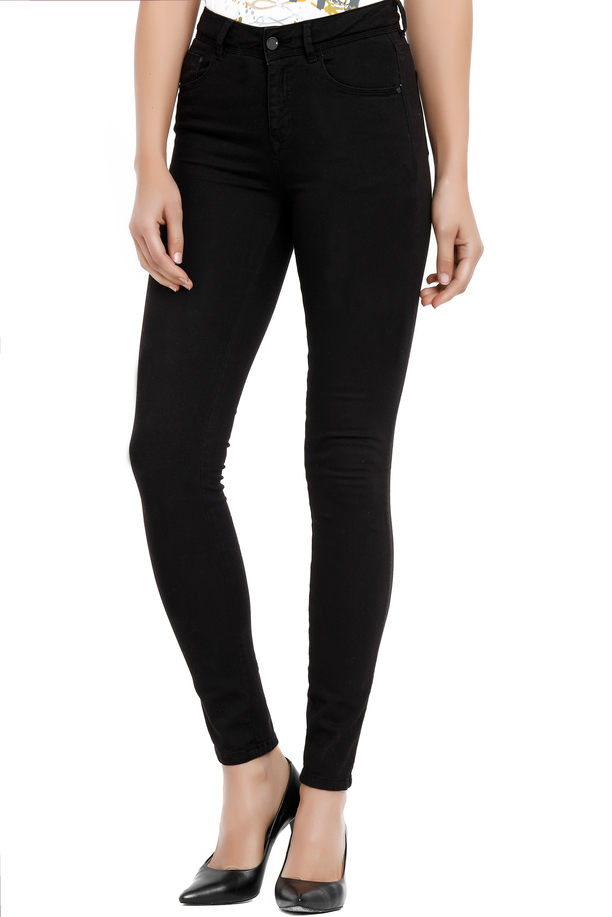 Jamy Yüksek Bel Dar Kesim Çok Dar Paça Siyah Kadın Pantolon