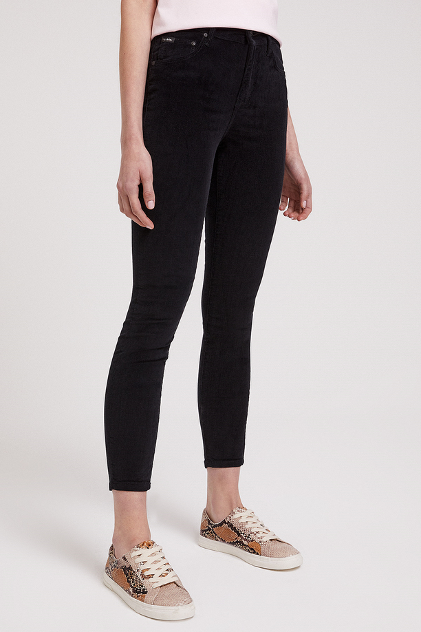 Jamy Yüksek Bel Dar Kesim Çok Dar Paça Lacivert Kadın Pantolon