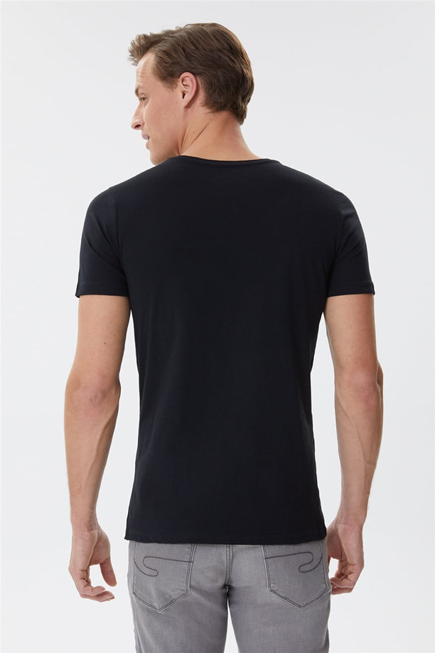 Jazz Erkek O Yaka T-Shirt Siyah