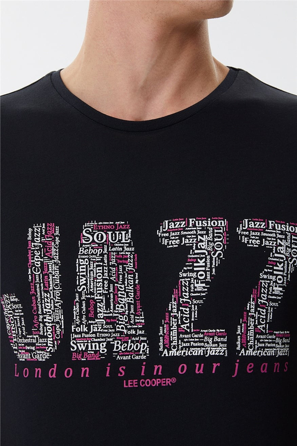 Jazz Erkek O Yaka T-Shirt Siyah