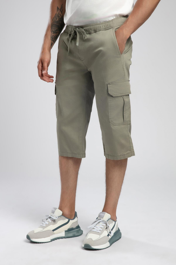 Jogger Cargo Long Erkek Dokuma Bermuda