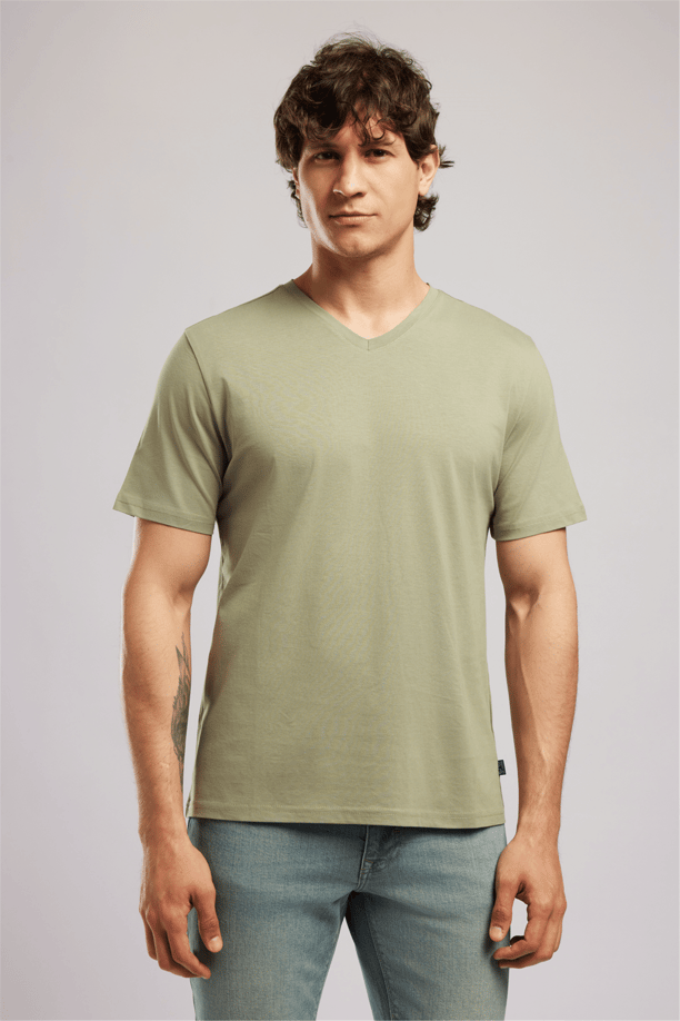 JONAT ERKEK V YAKA T-SHIRT