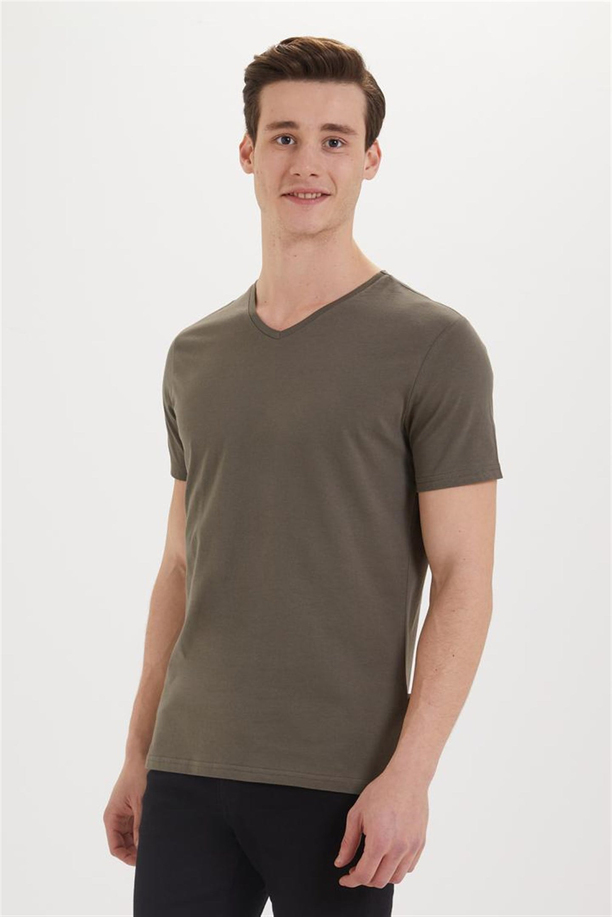 KALEB ERKEK V YAKA T-SHIRT