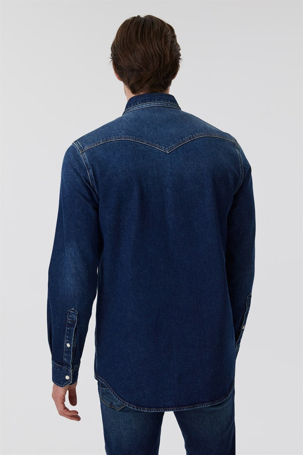 KENN OVERSİZE ERKEK JEAN GÖMLEK