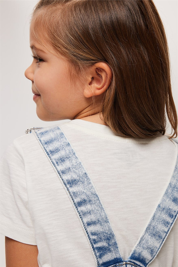 Londa Kız Çocuk Jean Salopet Lıght Blue