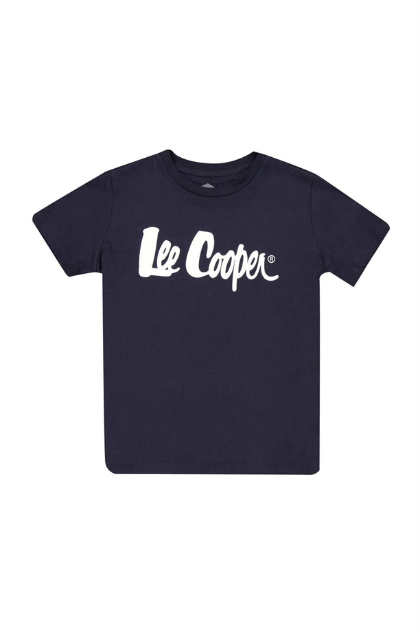 London Logo 1 Erkek Çocuk Bisiklet Yaka T-Shirt Koyu Lacivert