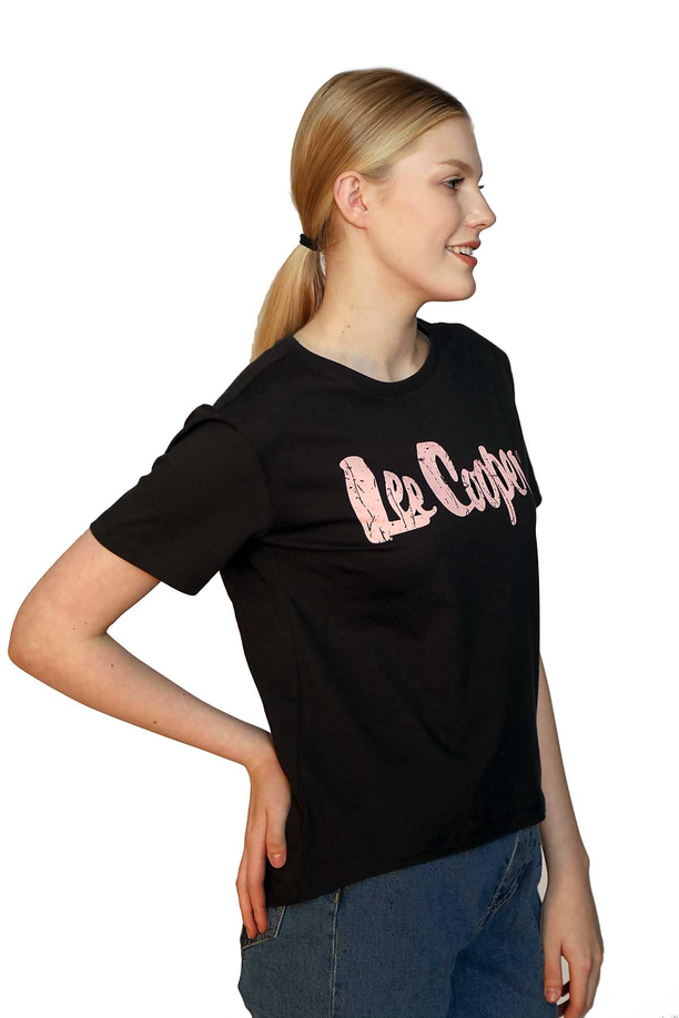 Londonlogo Kadın O Yaka T-Shirt Siyah