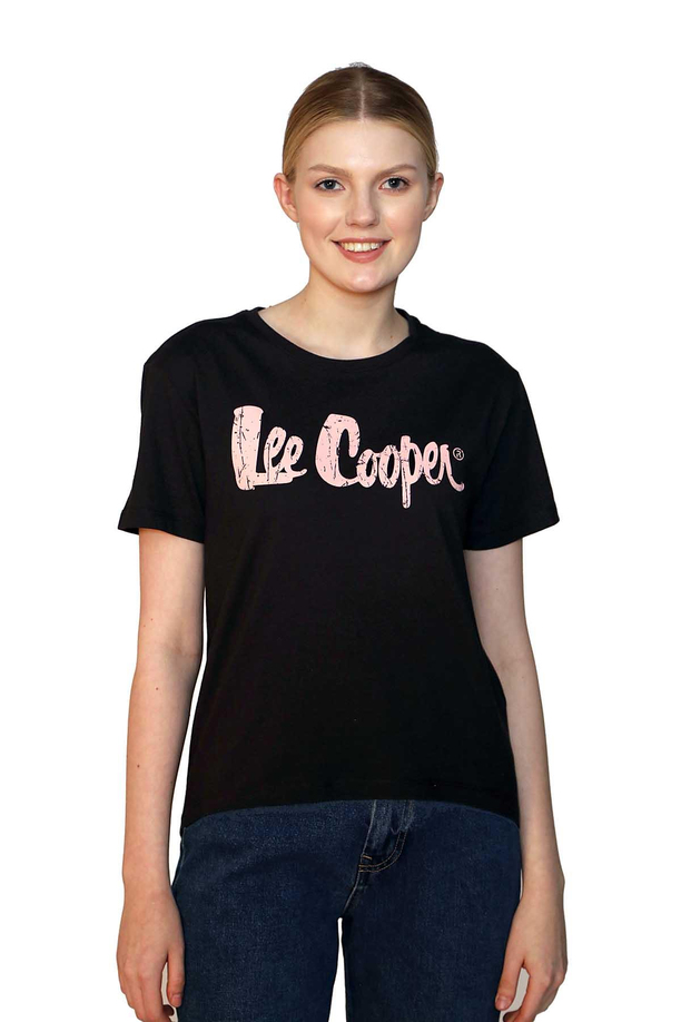 Londonlogo Kadın O Yaka T-Shirt Siyah