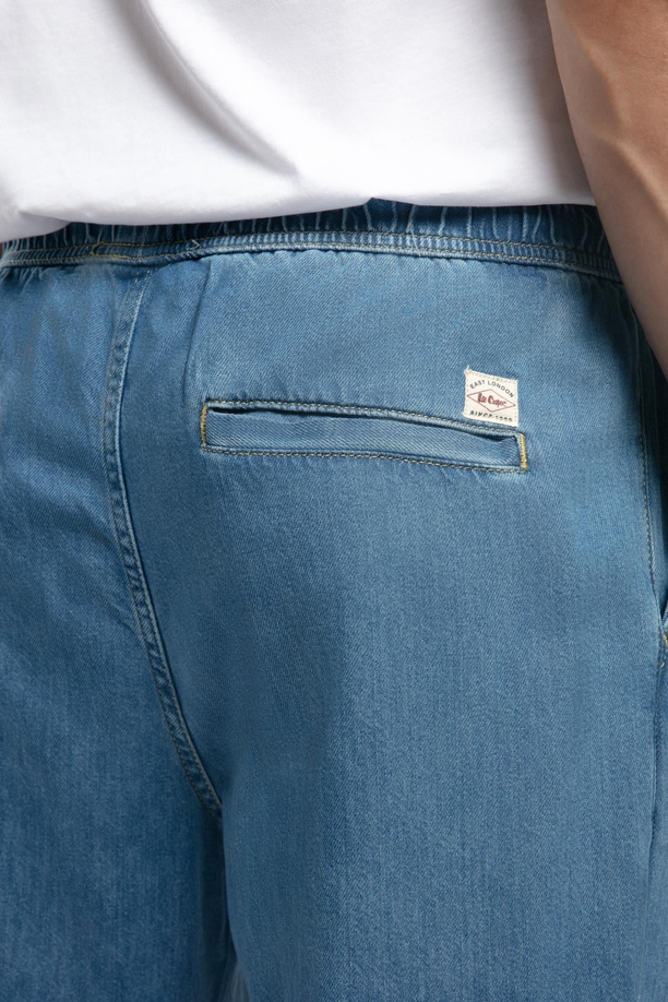 Loose Orta Bel Düz Kesim Düz Paça Mavi Erkek Jean Pantolon
