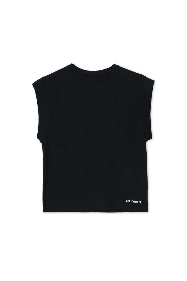Losea Kadın %100 Pamuk O Yaka T-Shirt Siyah