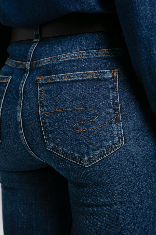 Luna Yüksek Bel İspanyol Paça Kesim Geniş Paça Eddie Dark Kadın Jean Pantolon