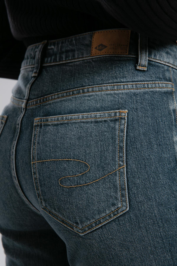 Luna Yüksek Bel İspanyol Paça Kesim Geniş Paça Easter Juniper Kadın Jean Pantolon