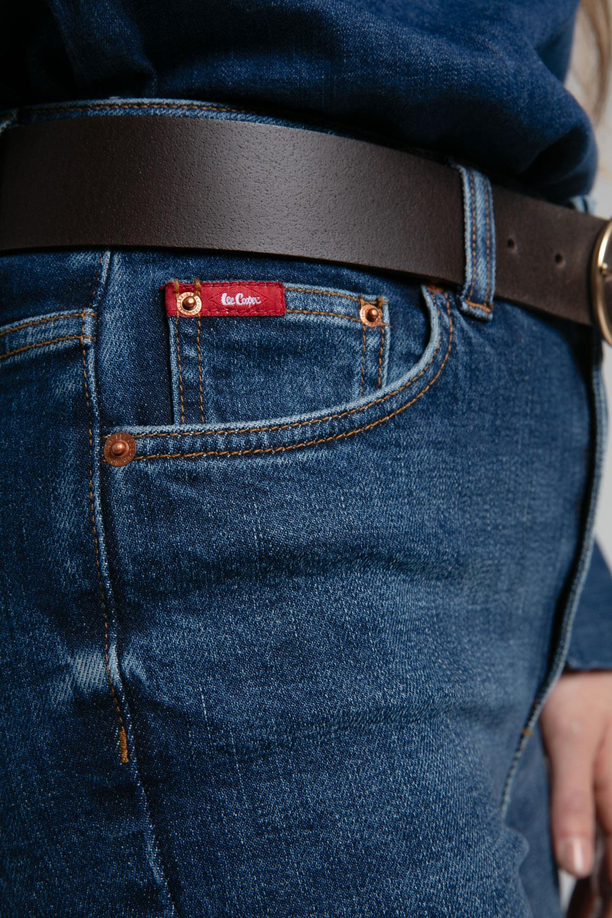 Luna Yüksek Bel İspanyol Paça Kesim Geniş Paça Eddie Dark Kadın Jean Pantolon