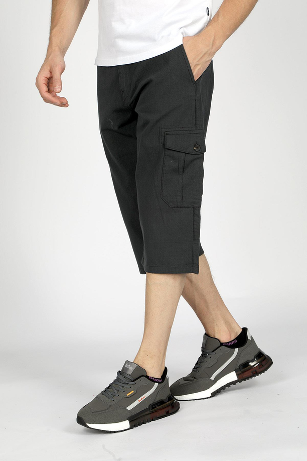 Man 1 Long Erkek Dokuma Bermuda K. İndigo