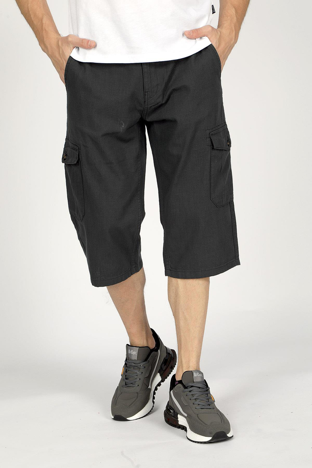 Man 1 Long Erkek Dokuma Bermuda K. İndigo