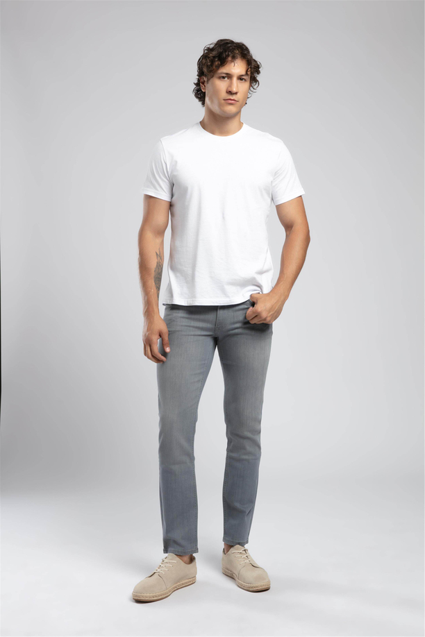 Marco Normal Bel Dar Kesim Düz Paça Mavi Erkek Jean Pantolon